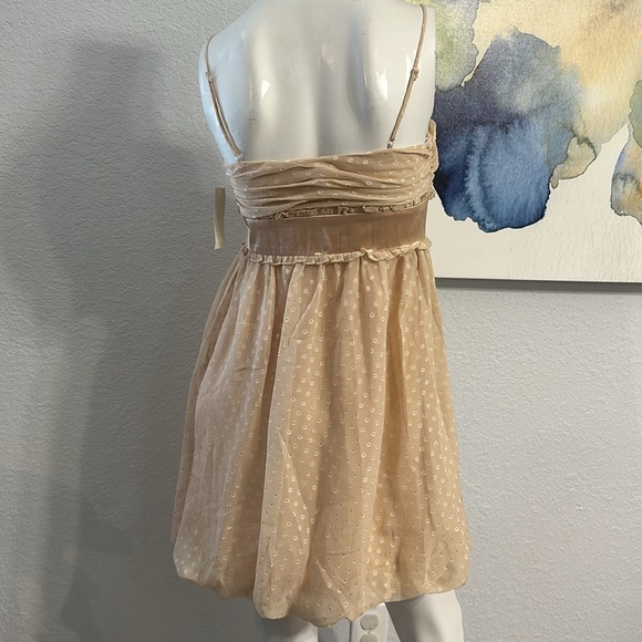 NWT- Essential by A.B.S. Allen Schwartz Cream Cocktail Mini Dress - Picture 3 of 14